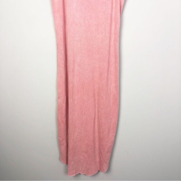 YOUNG FABULOUS & BROKE | NEW Robbie Ribbed Pink Midi Tank Dress Women’s Size S - Picture 4 of 9